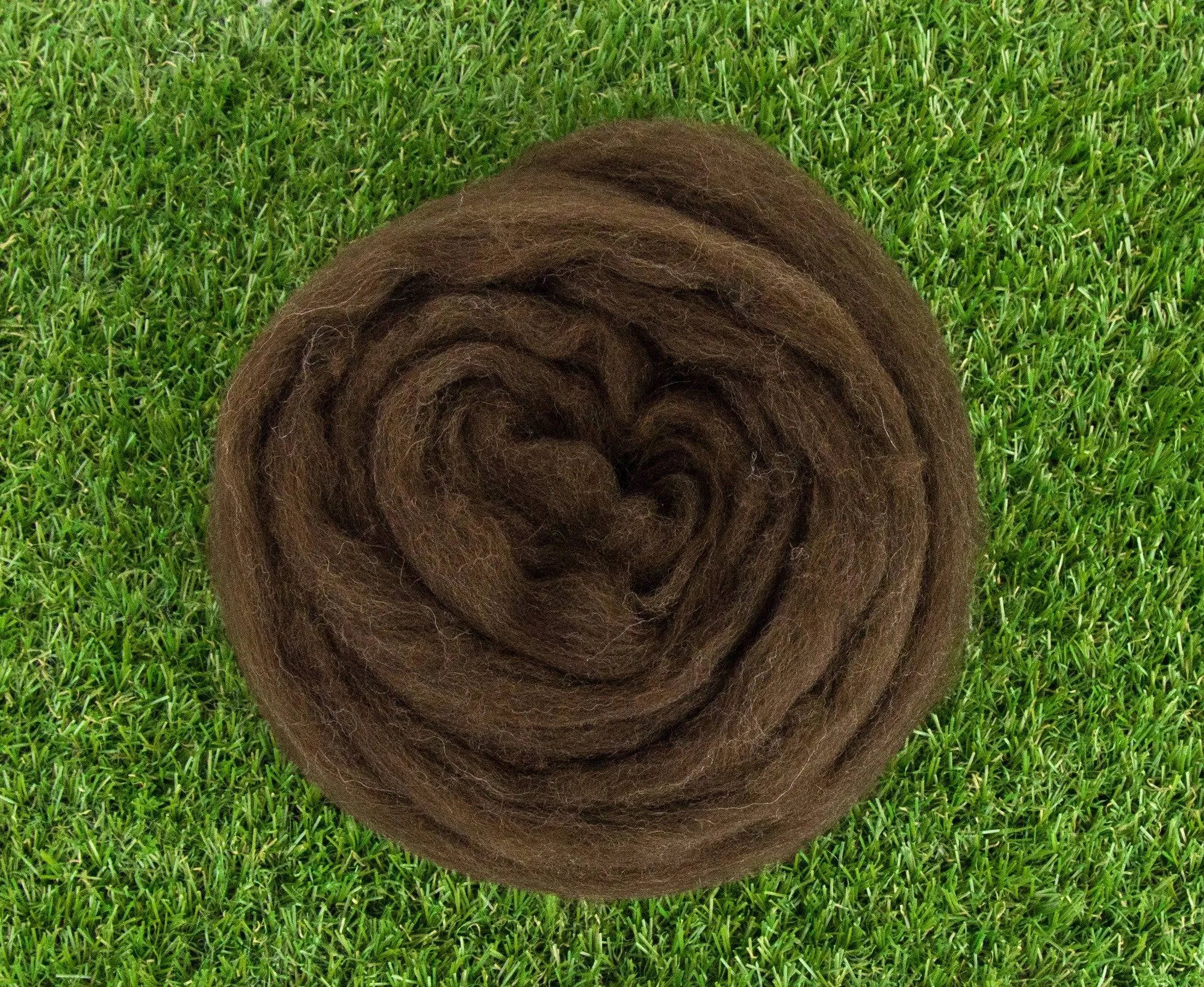 24mic 62's Natural Brown Merino Top - World of Wool