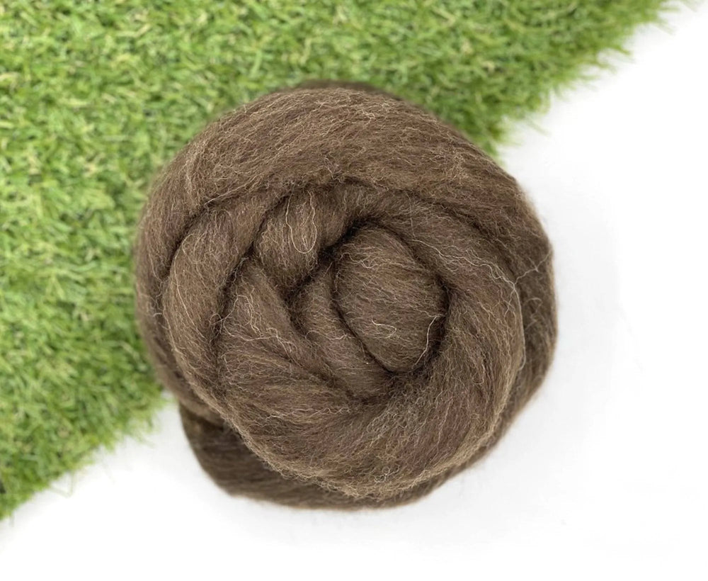 24mic 62's Natural Brown Merino Top - World of Wool