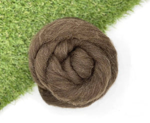 24mic 62's Natural Brown Merino Top Natural Wool Top WoW