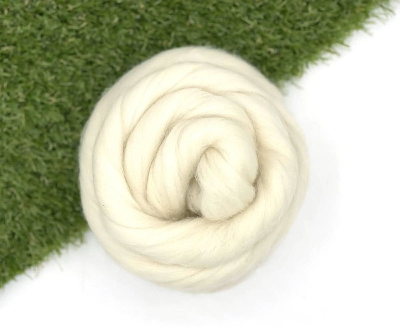White Targhee Top Natural Wool Top WoW