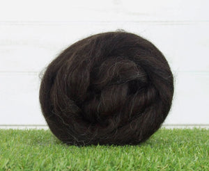 Black Icelandic Top Natural Wool Top WoW