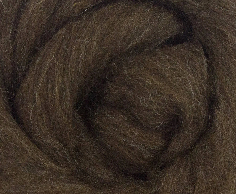 Brown Corriedale Top.