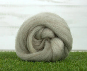 Light Grey Swaledale Top Natural Wool Top WoW
