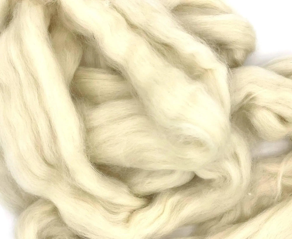 White Galway Top Natural Wool Top WoW