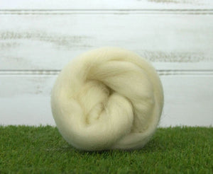 White Cheviot Top Natural Wool Top WoW