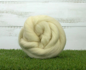 White Dorset Horn Top Natural Wool Top WoW