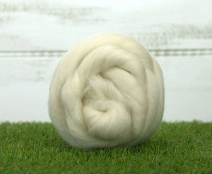 White Falkland Merino Top Natural Wool Top WoW