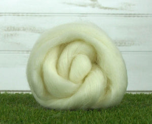 White New Zealand Top Natural Wool Top WoW