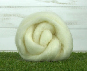 White Perendale Top Natural Wool Top WoW