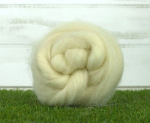 White Texel Top Natural Wool Top WoW