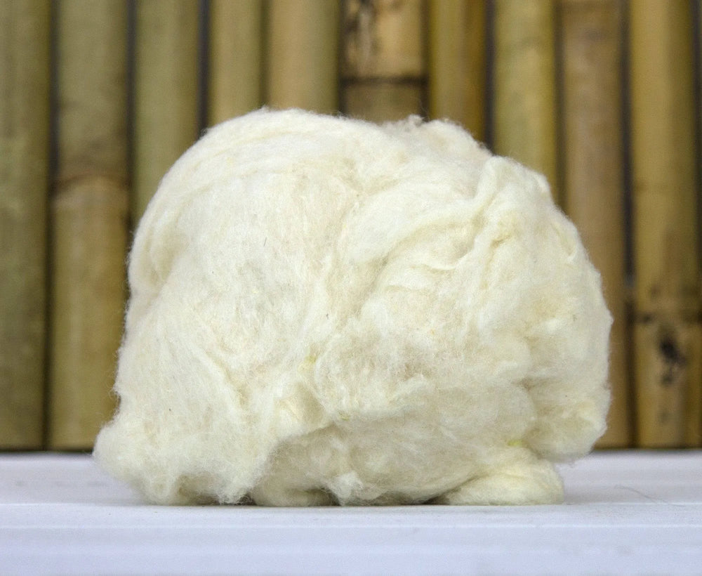 Bleached Tussah Silk Noil.