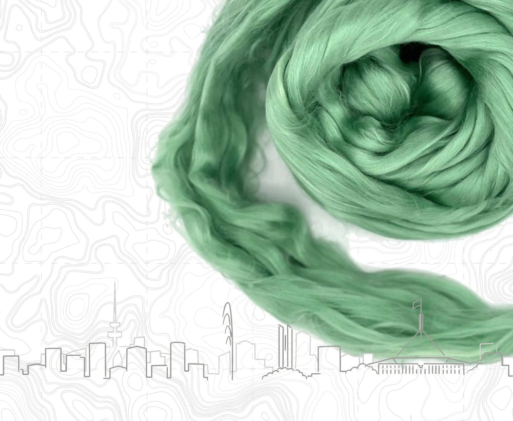 Canberra Green A Grade Mulberry Silk Top.