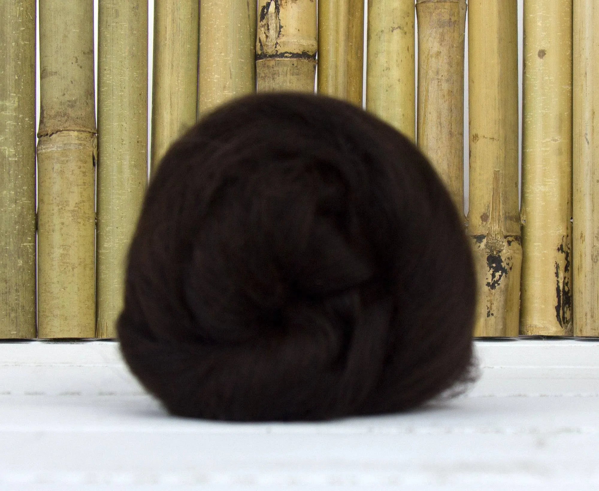 Dark Brown De-Haired Llama Top - World of Wool