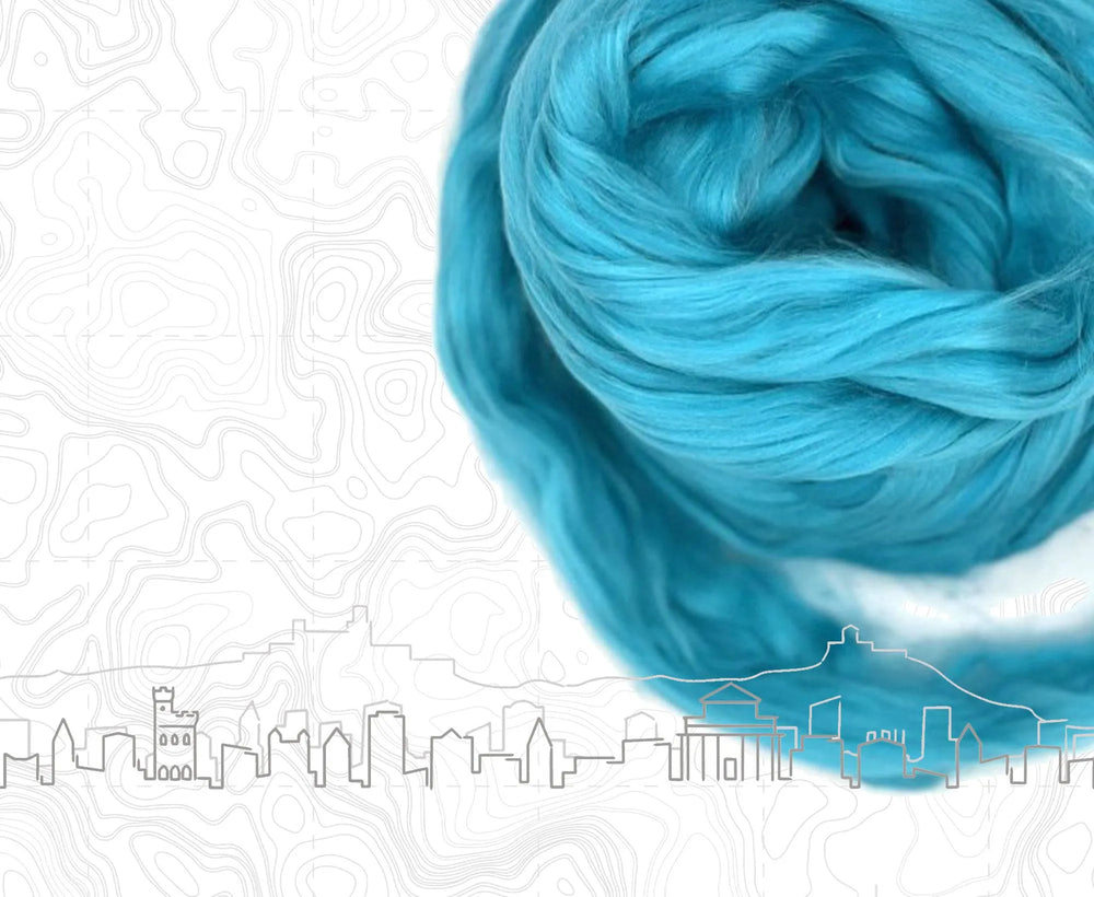 San Marino Blue A Grade Mulberry Silk Top.