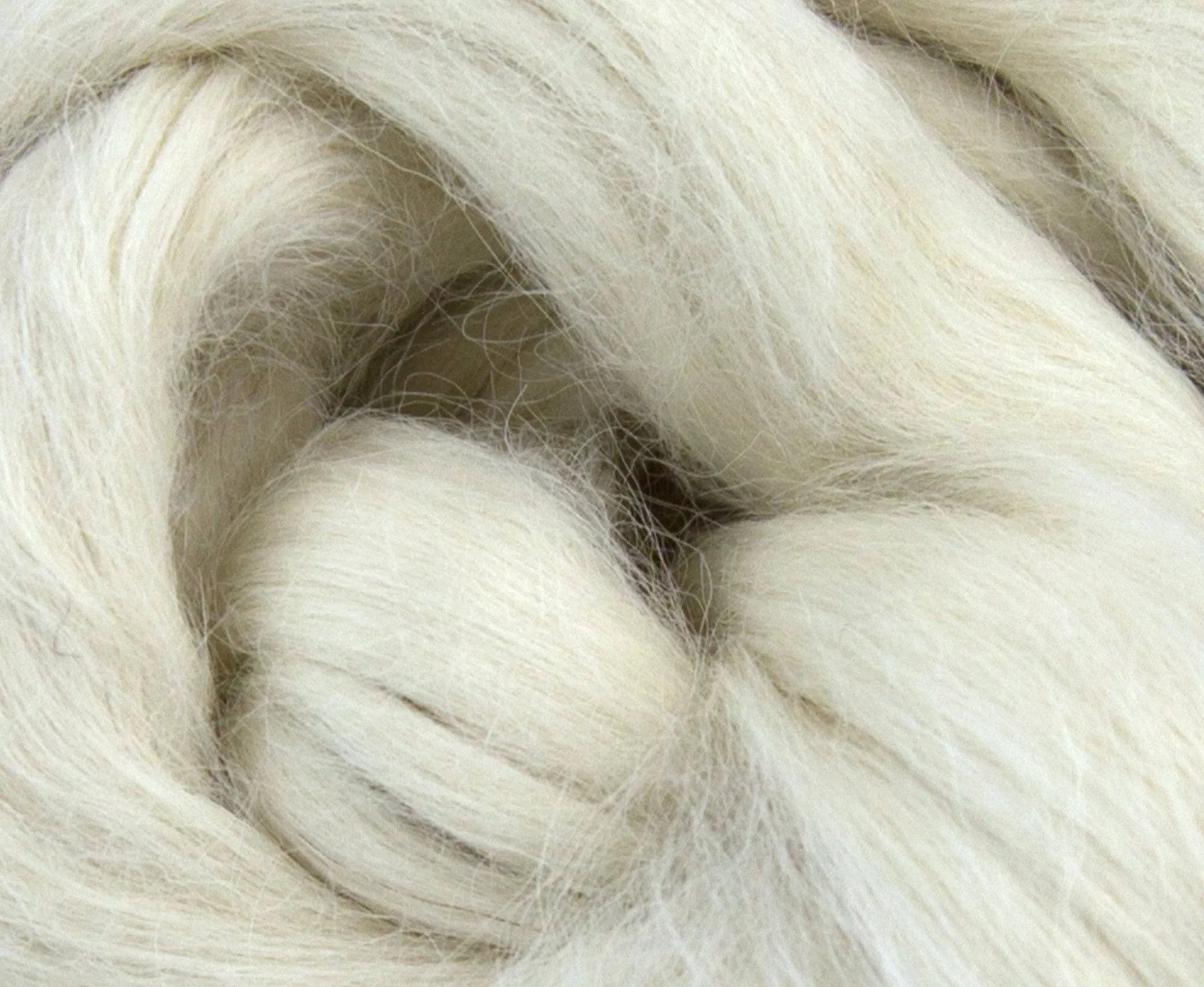 White Suri Alpaca Top - World of Wool