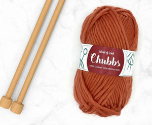 Cinnamon Merino Super Chunky Weight Yarn WoW Chubbs 100g Ball