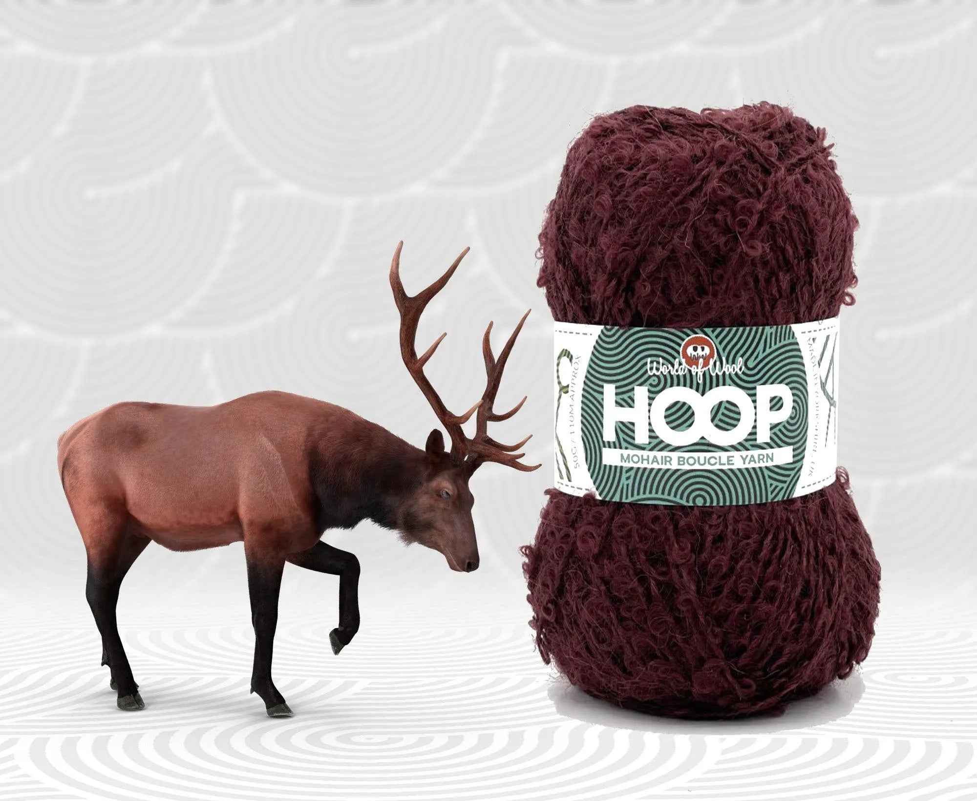 Elk Mohair Hoop Boucle.