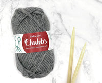 Natural Grey Merino Super Chunky Weight.