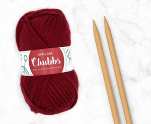 Ruby Merino Super Chunky Weight Yarn WoW Chubbs 100g Ball