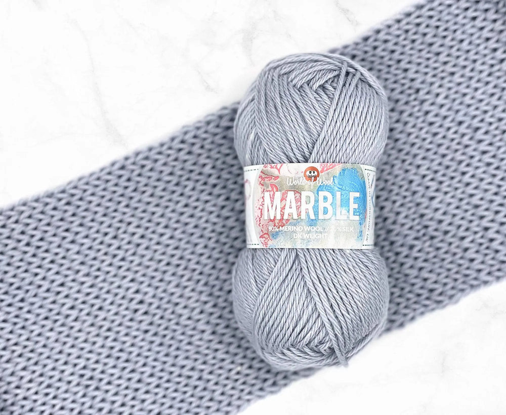 White Shadow Marble DK - World of Wool