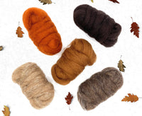 Tawny Tones Carded Sliver Mixed Bag.