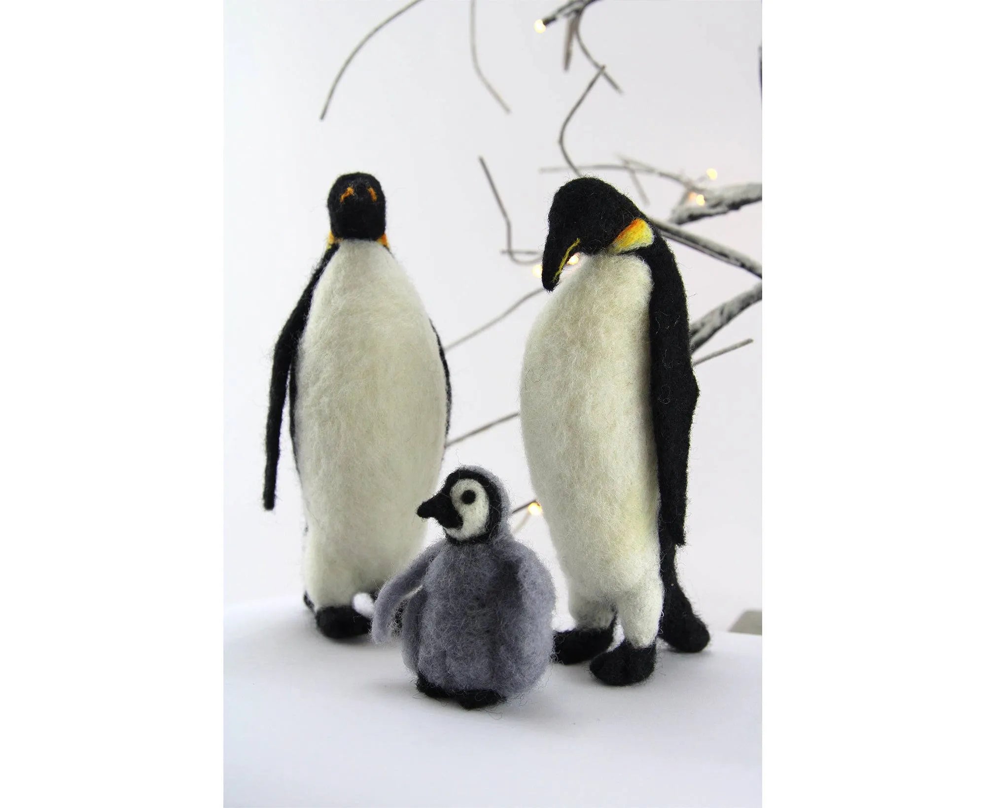 Peter, Piper & Pickle The Penguin Family | Needle Felting Kit.