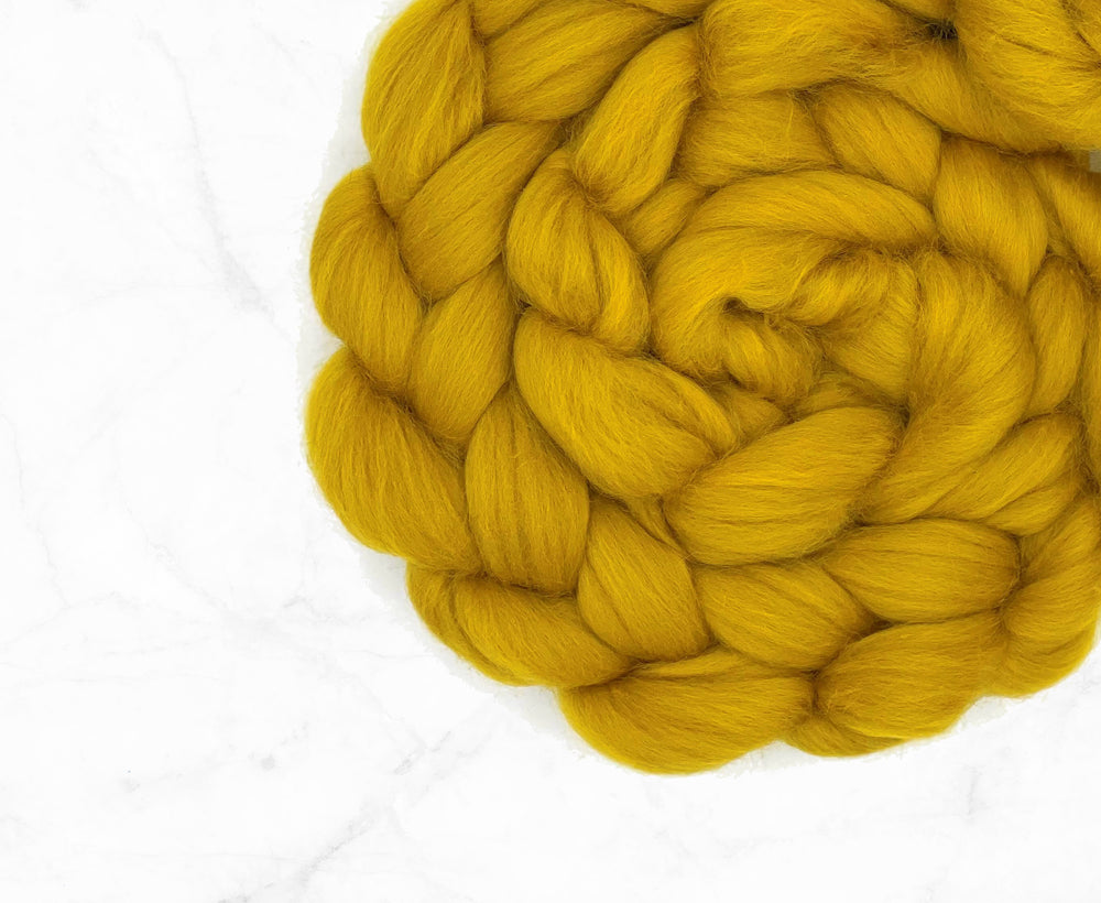 Merino Mustard Jumbo Yarn.