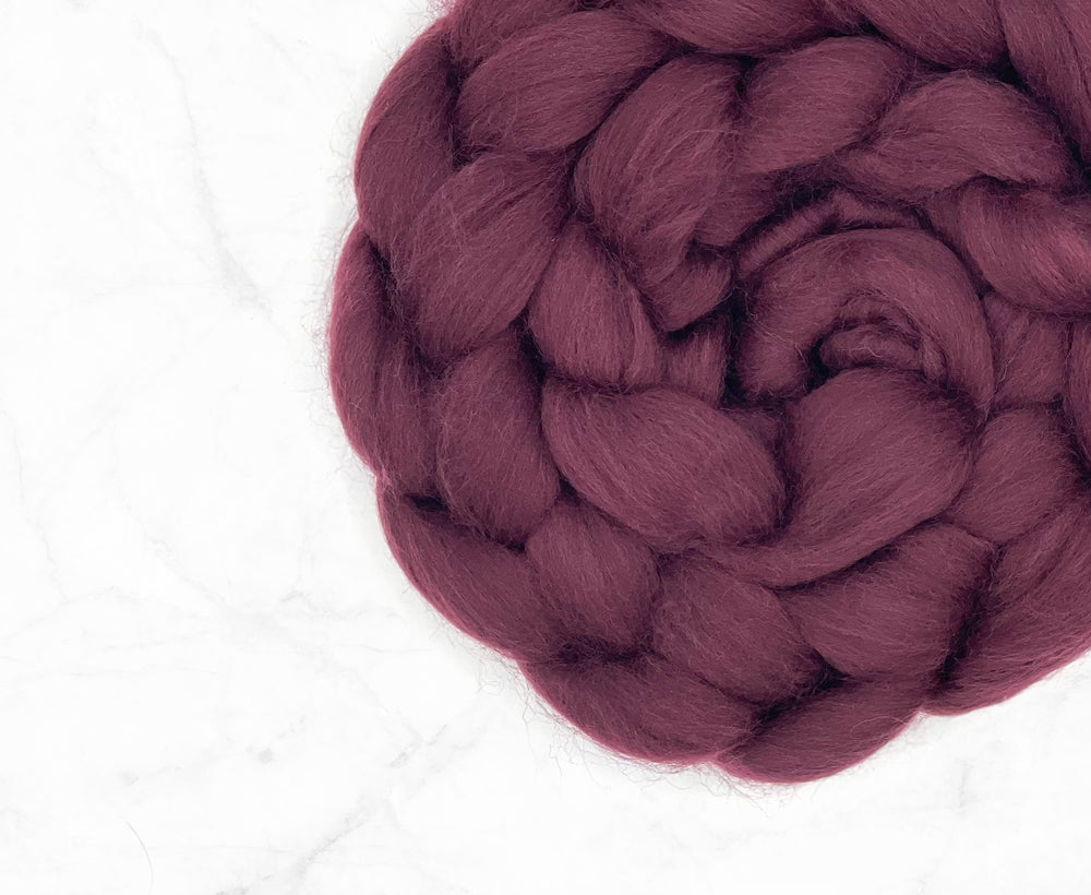 Merino Burgundy Jumbo Yarn.