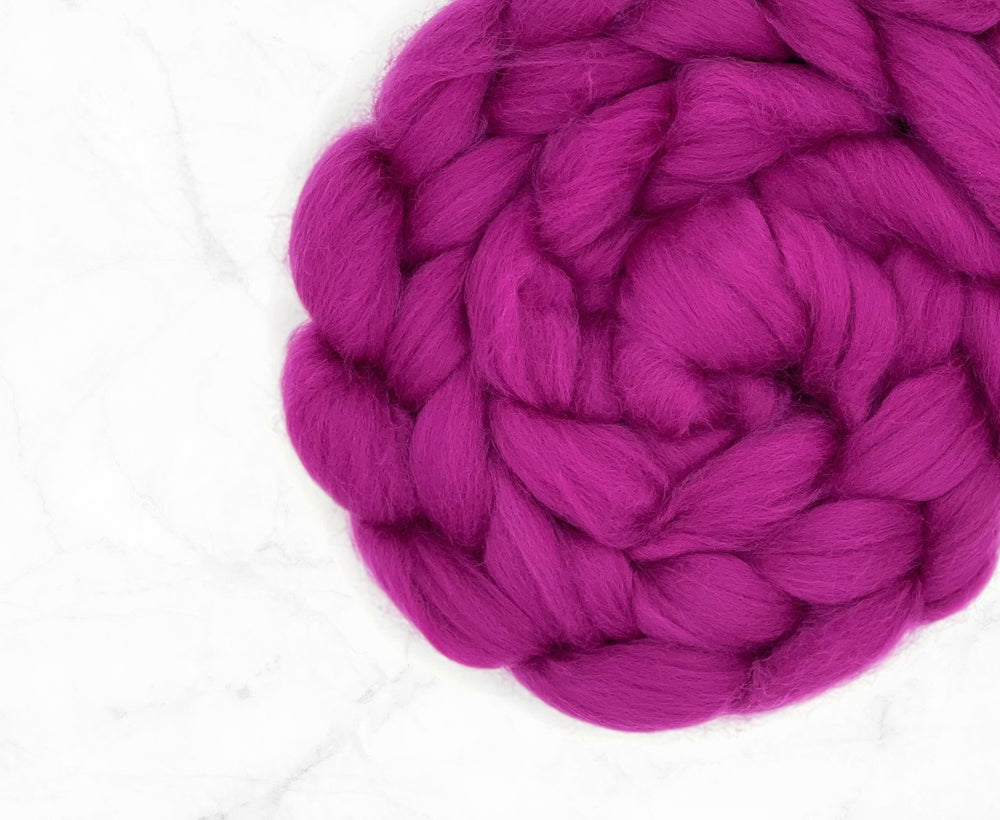 Merino Fuchsia Jumbo Yarn.