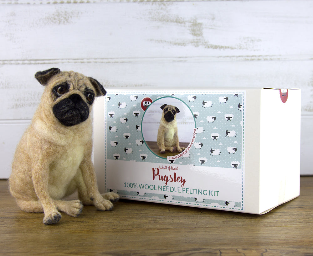 Pugsley The Pug | Needle Felting Kit.