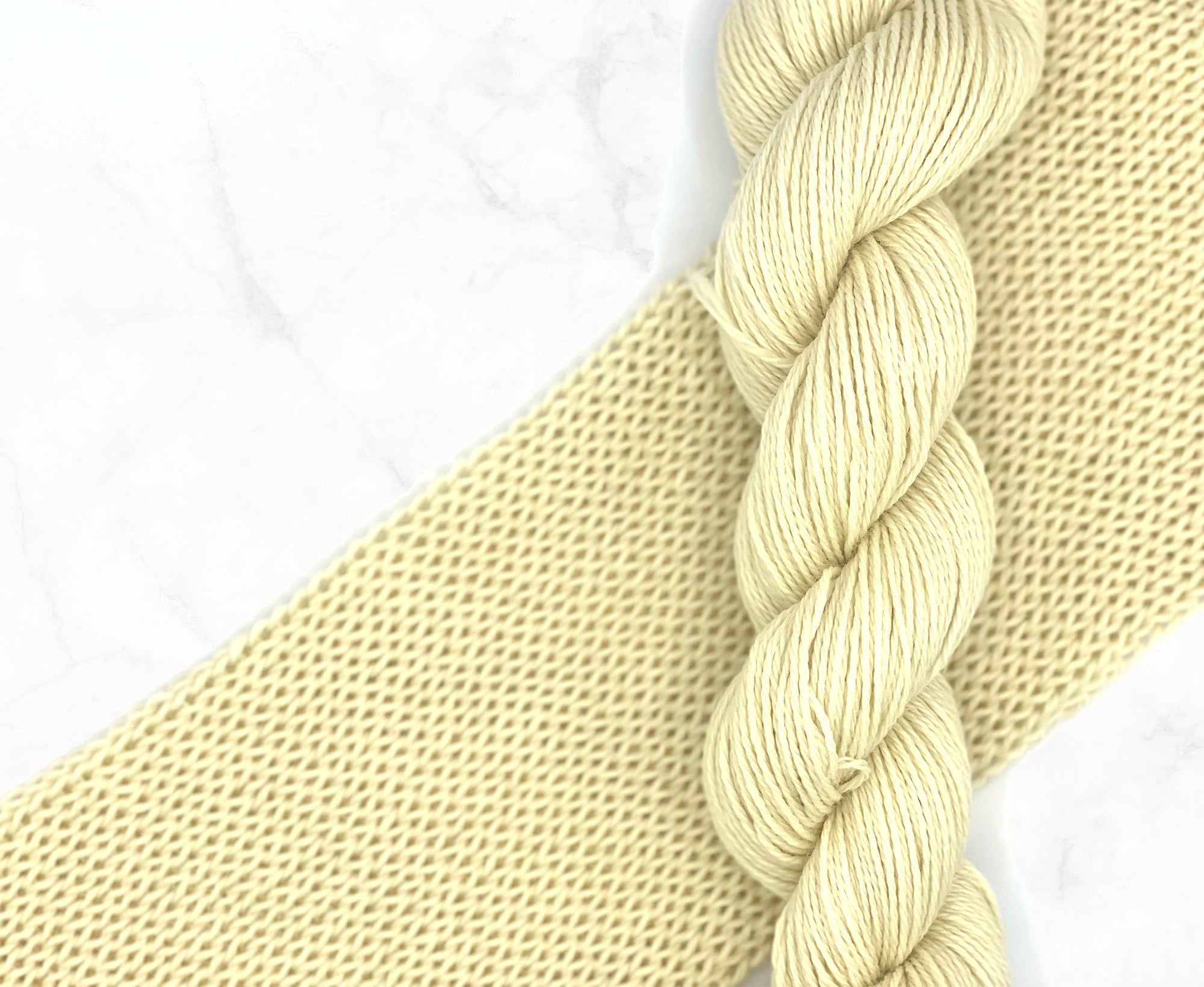 Organic Thassos White DK Yarn.
