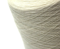 100% Wool White Weaving Yarn Cone.