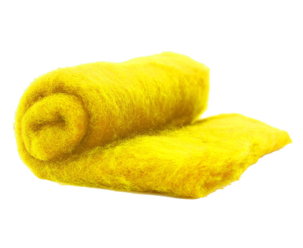 Carded Perendale Batt Buttercup - World of Wool