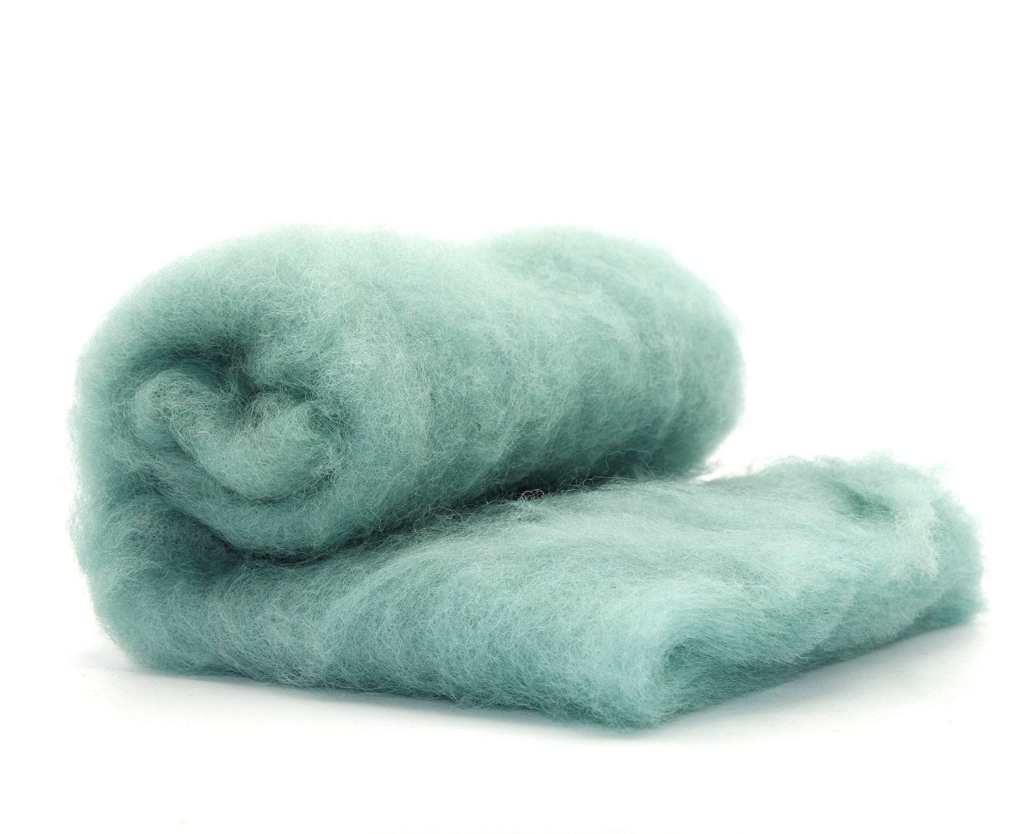 Carded Perendale Batt Teal - World of Wool