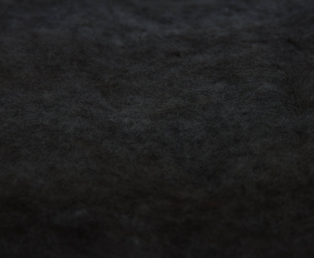 Carded Shetland Batt Natural Black.