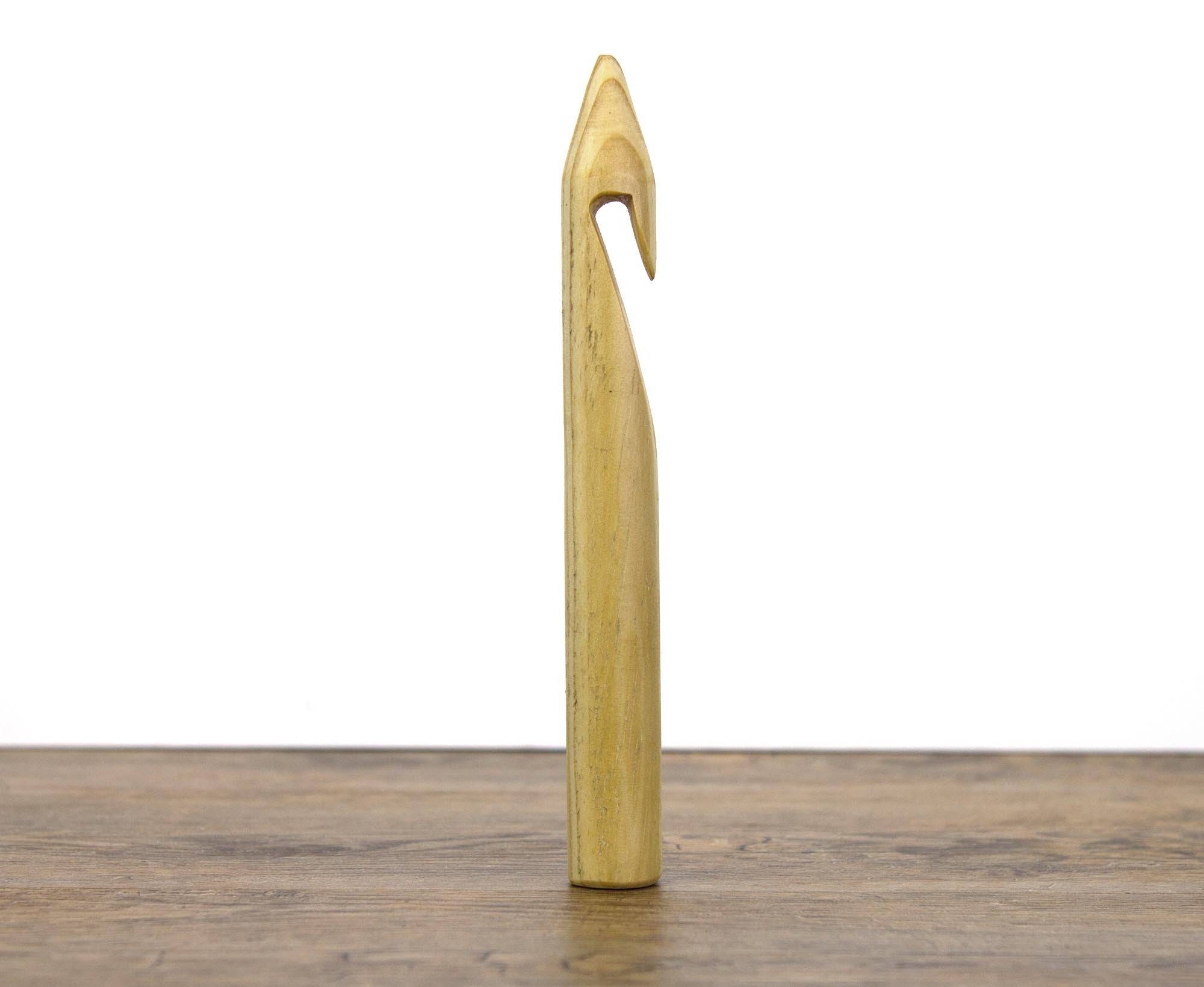 25mm Handmade Wooden Jumbo Crochet Hook.