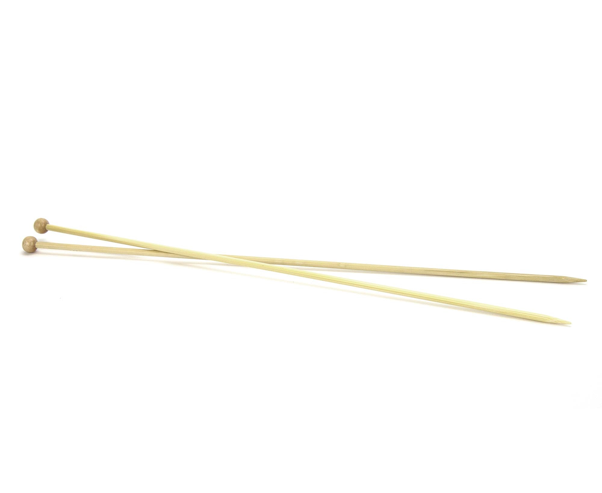 Bamboo Single Point Knitting Needles - 2mm to 6.5mm.