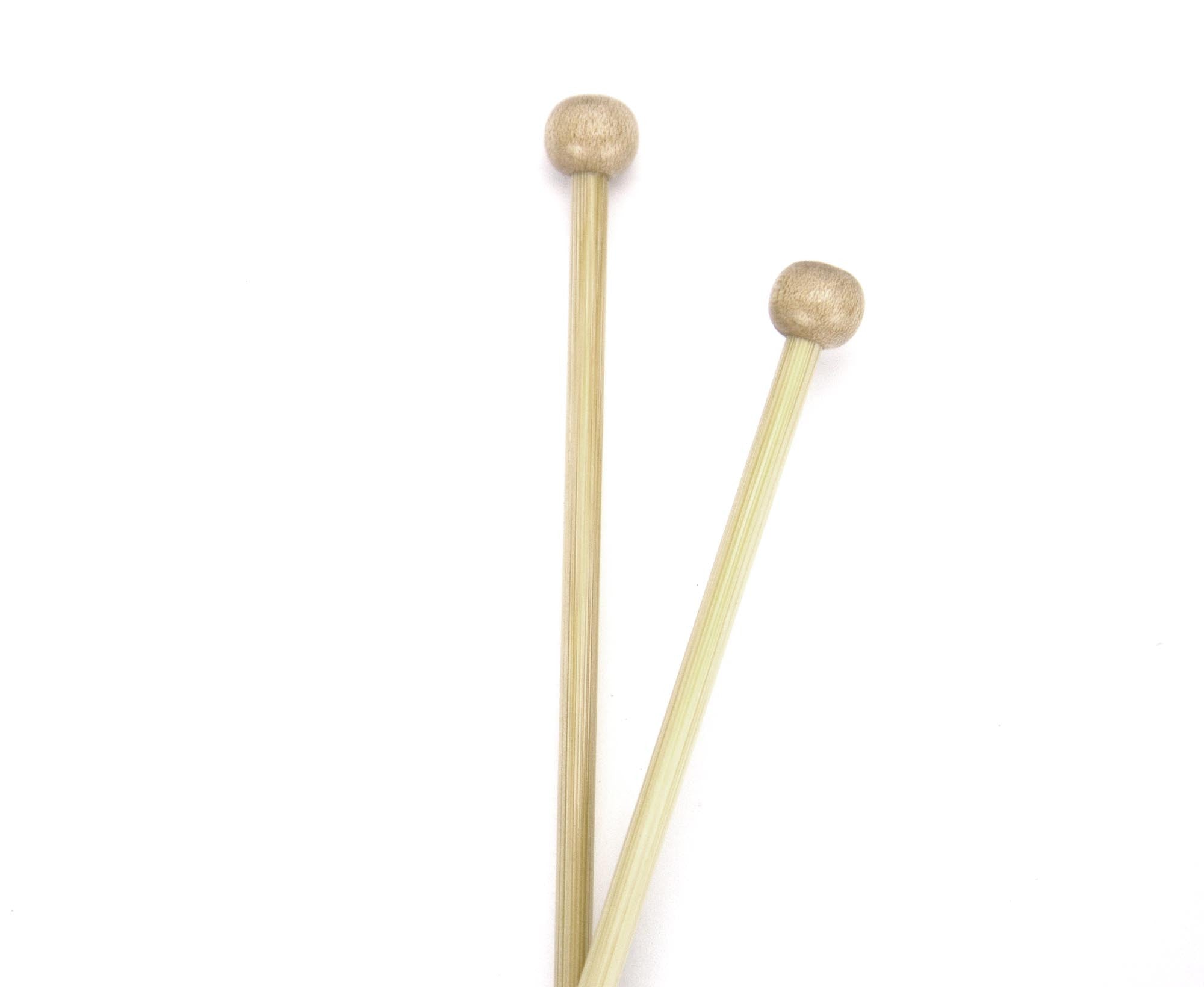 Bamboo Single Point Knitting Needles - 2mm to 6.5mm.