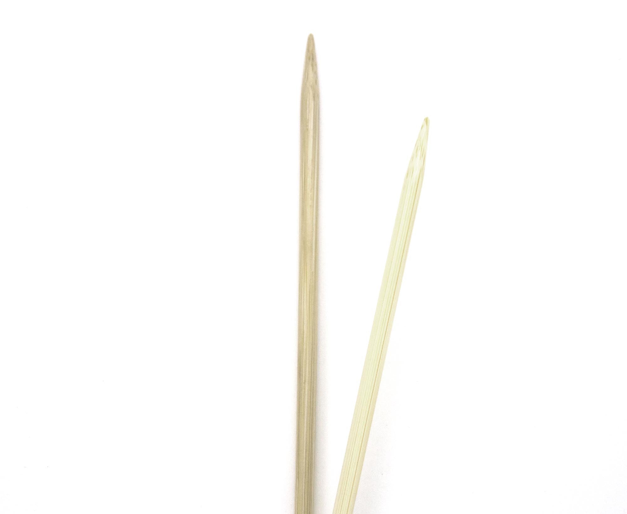 Bamboo Single Point Knitting Needles - 2mm to 6.5mm.