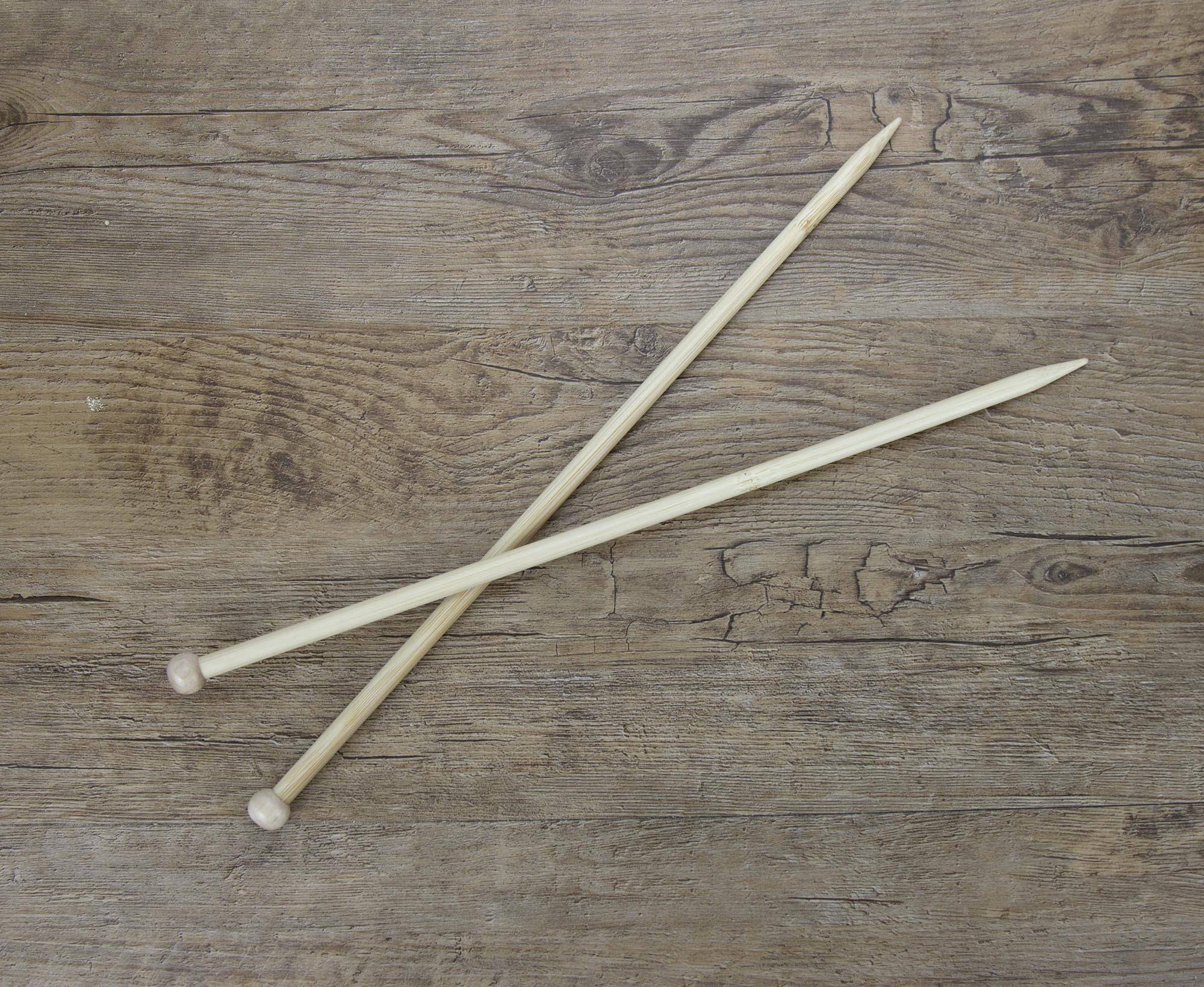 Bamboo Single Point Knitting Needles - 7mm to 12mm - World of Wool