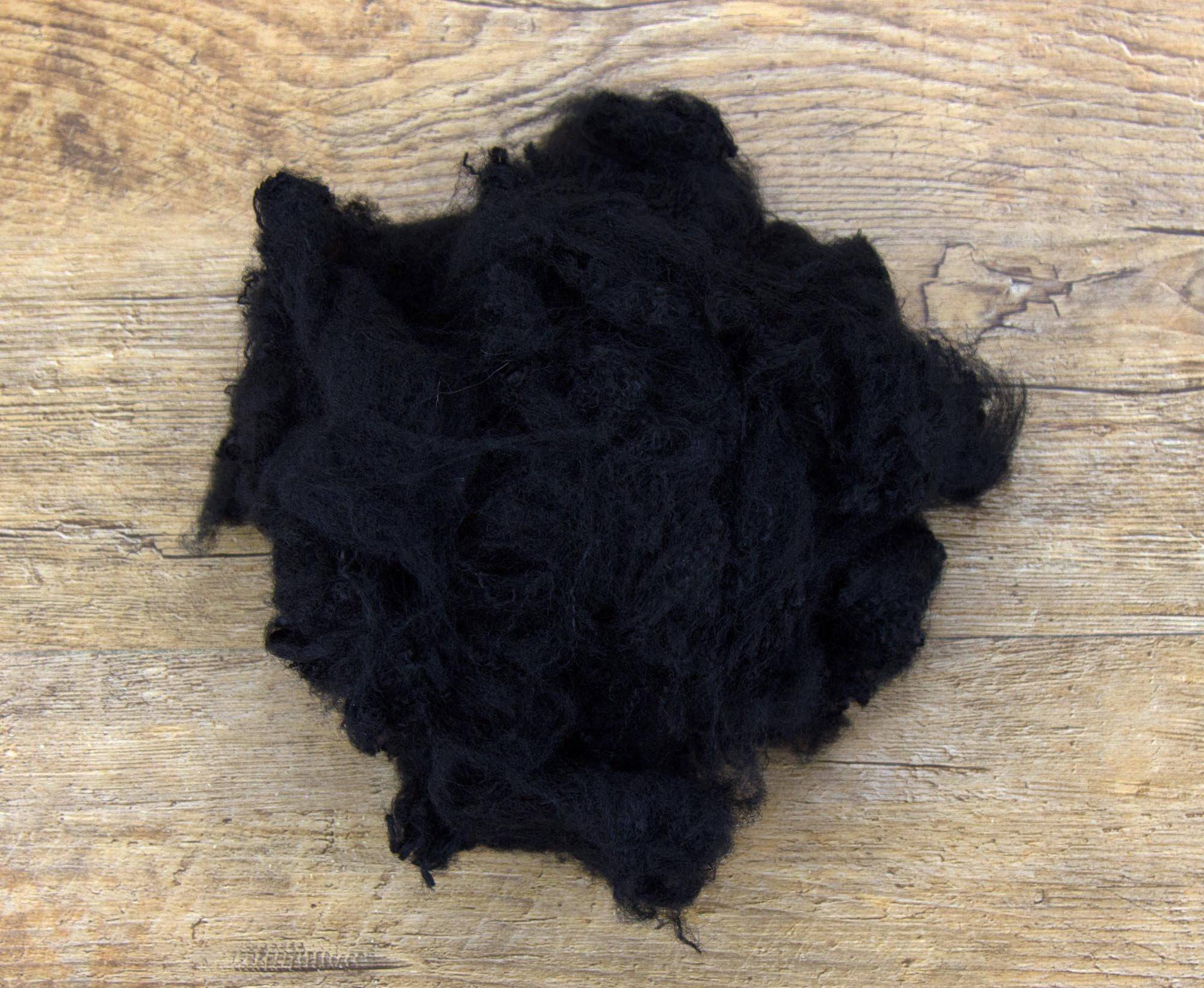 Black Polyester Staple Fibre - World of Wool