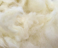 Scoured White Lambswool.