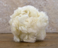 Scoured White Lambswool.