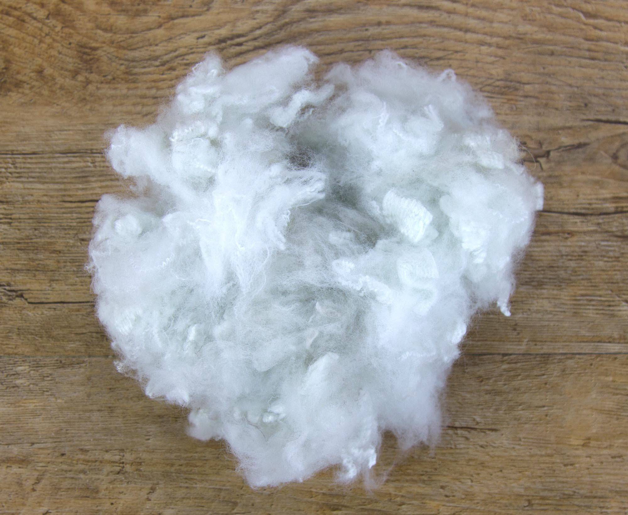 White  Polyester Staple Fibre - World of Wool
