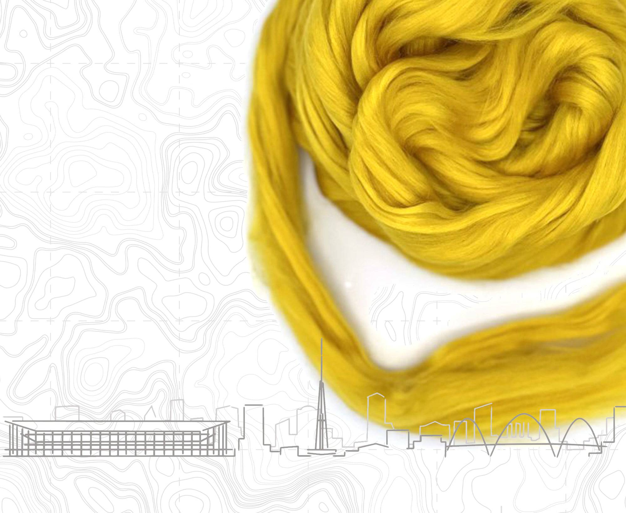 Brasilia Yellow A Grade Mulberry Silk Top - World of Wool