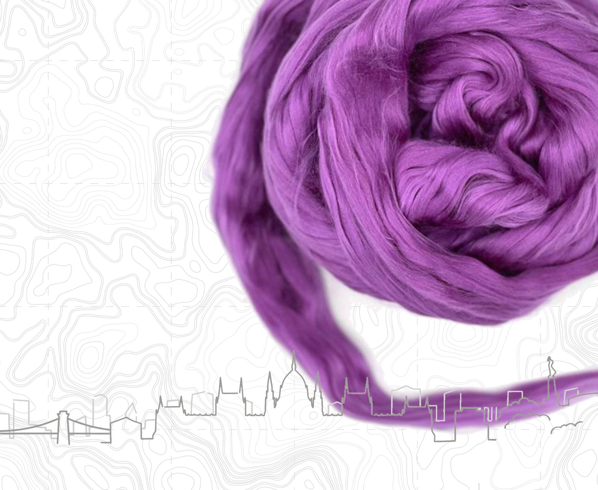Budapest Purple A Grade Mulberry Silk Top - World of Wool