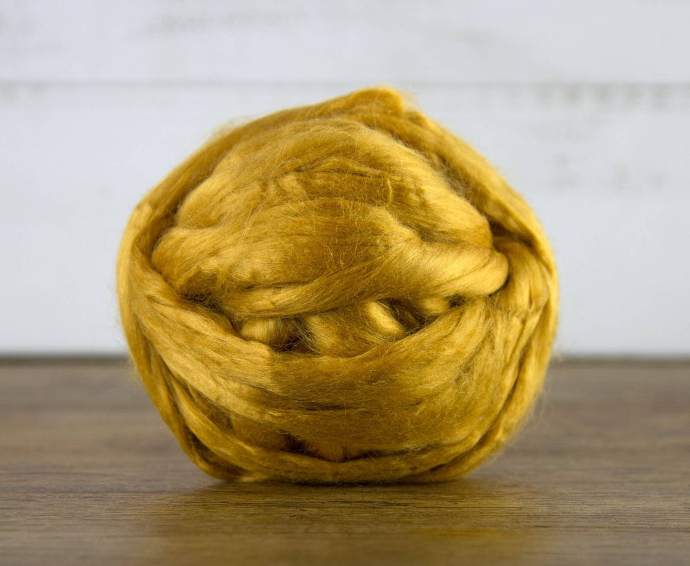 Natural Red Eri Silk Top - World of Wool
