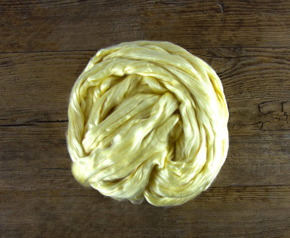 Natural Yellow Eri Silk Top - World of Wool