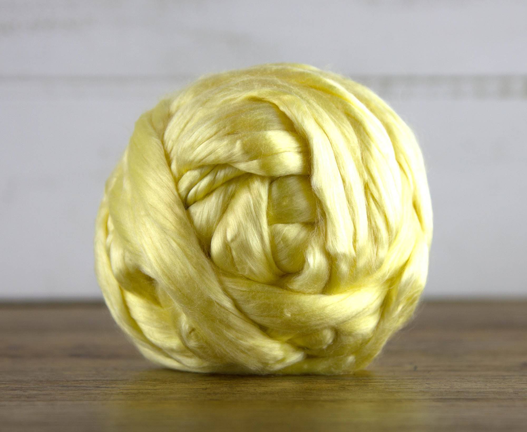 Natural Yellow Eri Silk Top - World of Wool