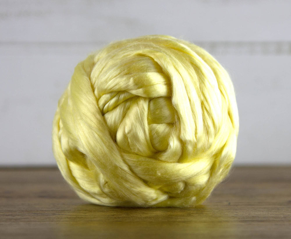 Natural Yellow Eri Silk Top - World of Wool